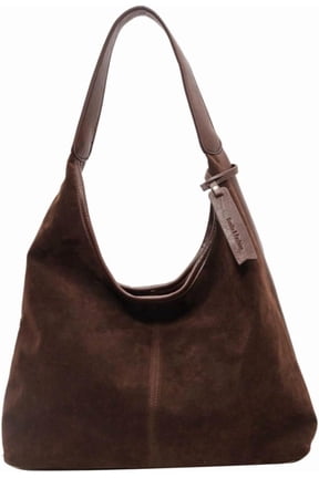 Slouchy Suede Shoulder Bag For Women Stylish Underarm Tote Soft Leather Casual Crossbody Handbag Travel Winter Fall