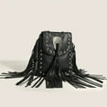 thumbnail image 1 of SPEKSEE Steampunk Vintage Fringe Crossbody Bag for Women, Women's Skull Rivet Shoulder Bag, Bohemia Tassel Mobile Phone Bag, Magnetic Closure, 1 of 12