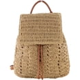 thumbnail image 1 of SPEKSEE Straw Beach Drawstring Backpack Women Shoulders Bucket Bag for Summer, 1 of 9