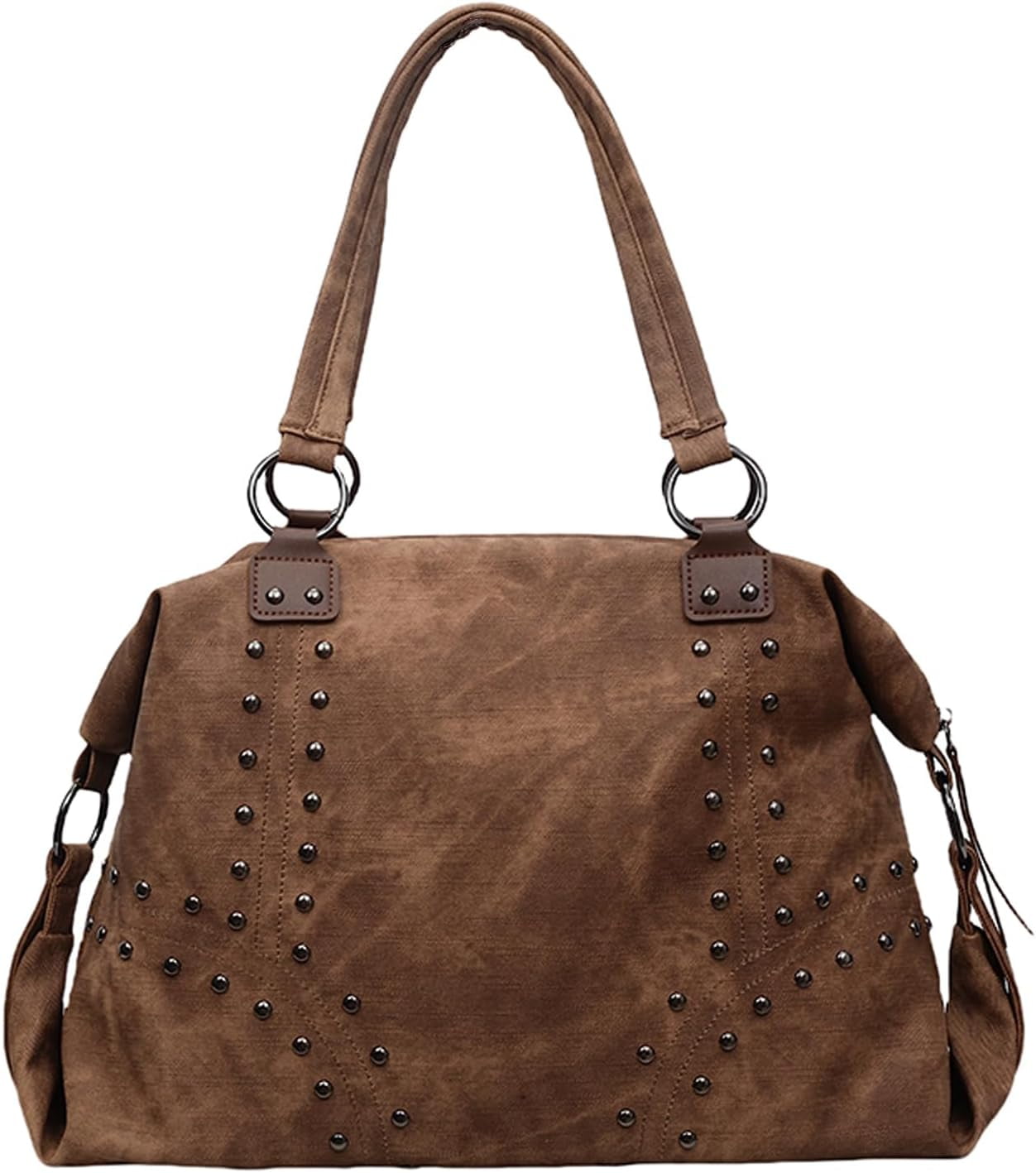 SPEKSEE Studded Purse Trendy Faux Leather Studded Tote Handbag Top-Handle Hobo Bags Y2K Shoulder Bag Punk Purse for Women