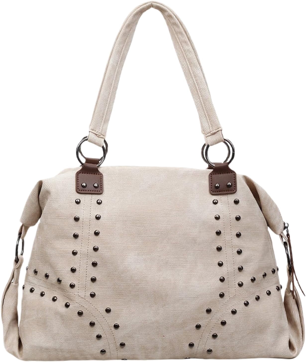 SPEKSEE Studded Purse Trendy Faux Leather Studded Tote Handbag Top-Handle Hobo Bags Y2K Shoulder Bag Punk Purse for Women