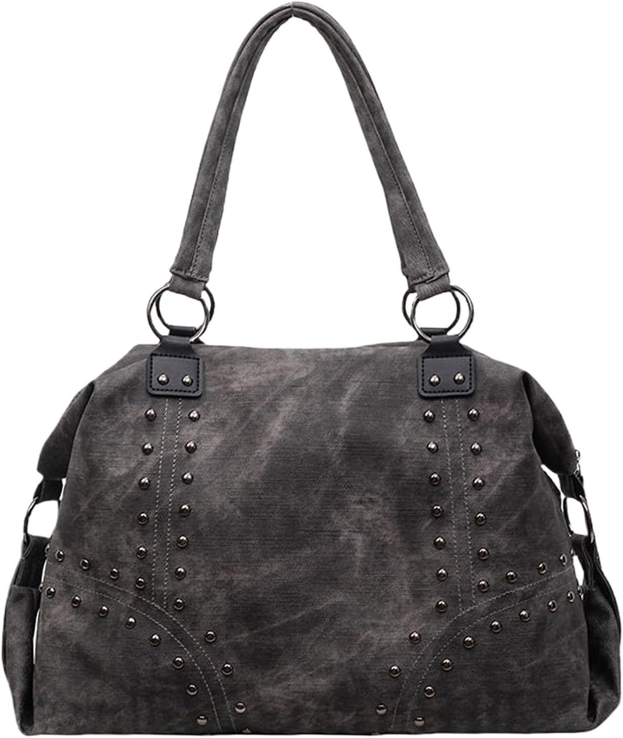 SPEKSEE Studded Purse Trendy Faux Leather Studded Tote Handbag Top-Handle Hobo Bags Y2K Shoulder Bag Punk Purse for Women
