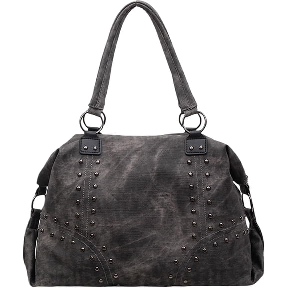 SPEKSEE Studded Purse Trendy Faux Leather Studded Tote Handbag Top-Handle Hobo Bags Y2K Shoulder Bag Punk Purse for Women