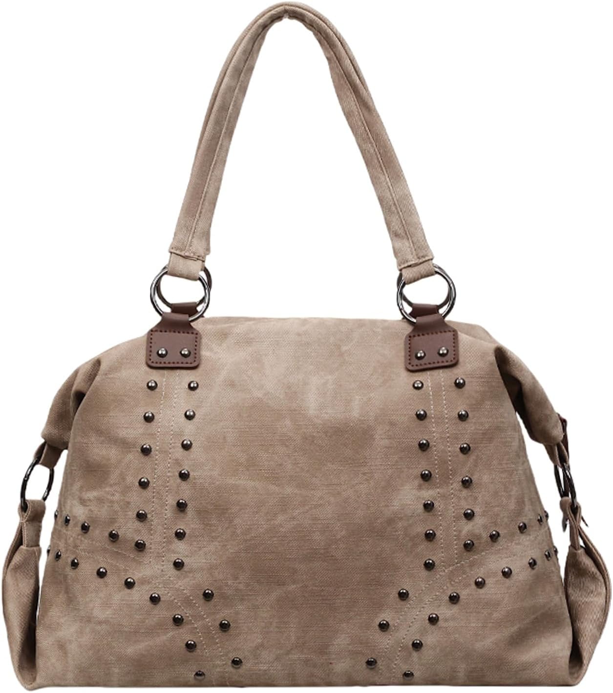 SPEKSEE Studded Purse Trendy Faux Leather Studded Tote Handbag Top-Handle Hobo Bags Y2K Shoulder Bag Punk Purse for Women