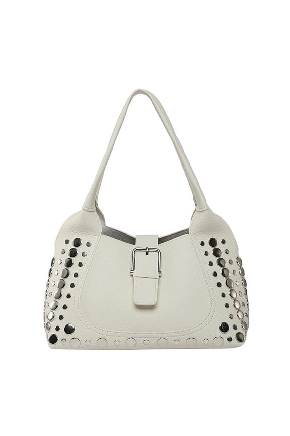 Studded Purses for Women Y2K Shoulder Bag Trendy Punk Purse Faux Leather Hobo Bags 90s Tote Handbag