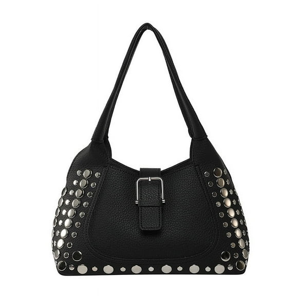 SPEKSEE Studded Purses for Women Y2K Shoulder Bag Trendy Punk Purse Faux Leather Hobo Bags 90s Tote Handbag