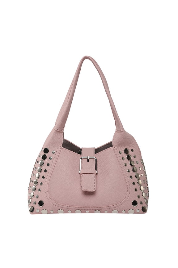 Studded Purses for Women Y2K Shoulder Bag Trendy Punk Purse Faux Leather Hobo Bags 90s Tote Handbag