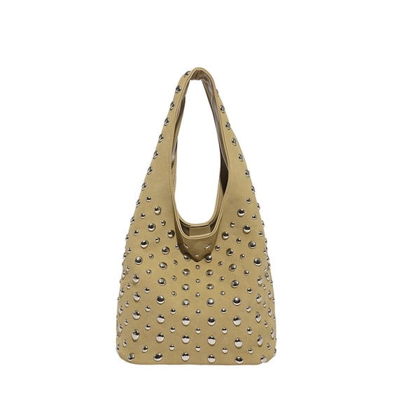 SPEKSEE Stylish Studded Hobo Bag Y2K Rivets Bucket Purse Shoulder Bag for Women