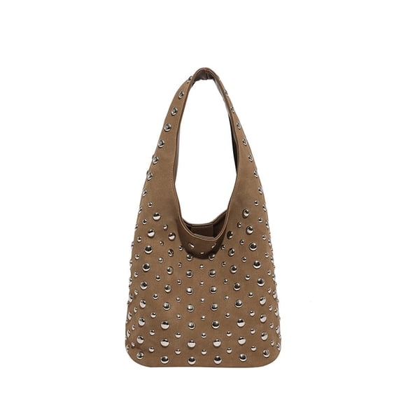 SPEKSEE Stylish Studded Hobo Bag Y2K Rivets Bucket Purse Shoulder Bag for Women