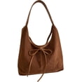 thumbnail image 1 of SPEKSEE Suede Shoulder Bag with Bow Y2K Slouchy Hobo Handag Soft Vintage Underarm Purse Retro Trendy Minimalist Spacious Fall Large, 1 of 9