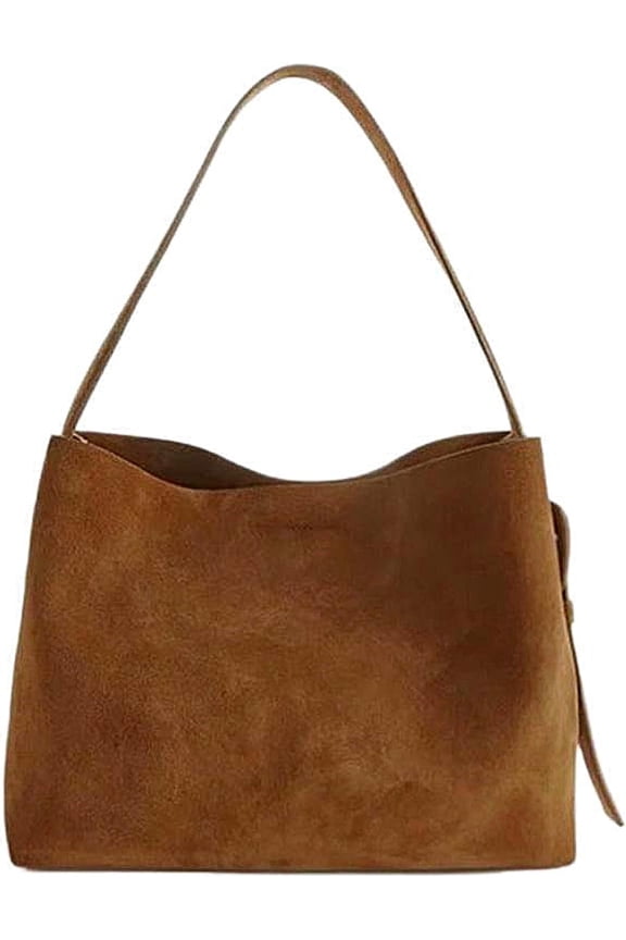 Suede Tote Bag for Women Large Tote Purse Handbags Crossbody Designer Purse Vintage Soft Suede Working Bag