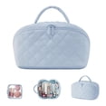 thumbnail image 1 of SPEKSEE Travel Makeup Bag for Women, 2Pcs Puffer Waterproof Cosmetic Organizer, Wide-Open Lay-Flat Cosmetic Bags, Large Capacity Water-Resistant Toiletry Organizer with Compartments, 1 of 7