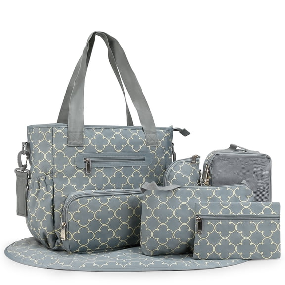 SPEKSEE Versatile Large Capacity Mommy Bag Diaper Tote with Multiple Accessories for Outdoor Use