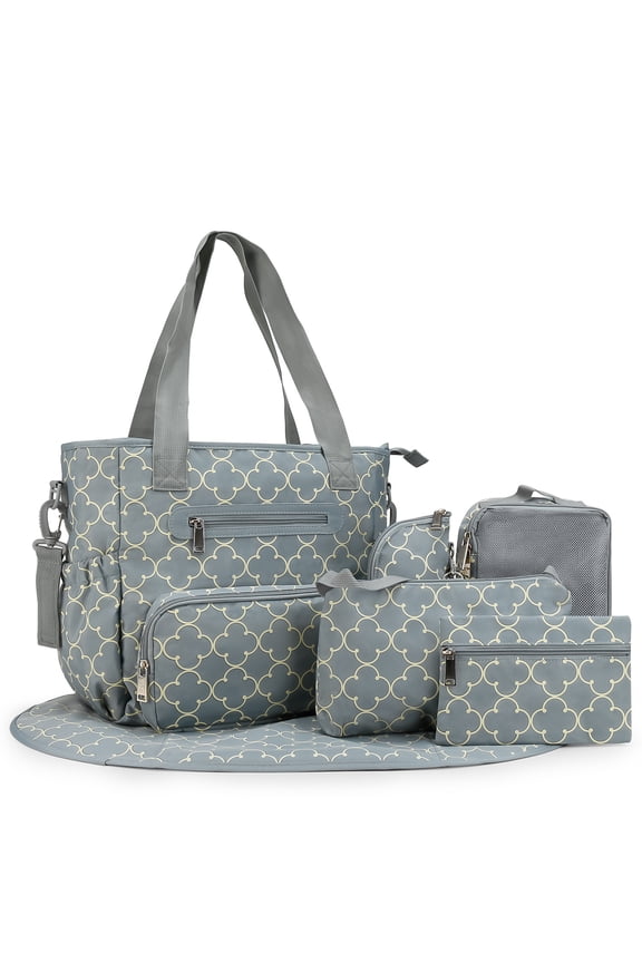 Versatile Large Capacity Mommy Bag Diaper Tote with Multiple Accessories for Outdoor Use