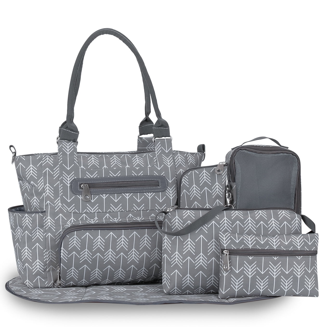 SPEKSEE Versatile Large Capacity Mommy Bag Diaper Tote with Multiple Accessories for Outdoor Use
