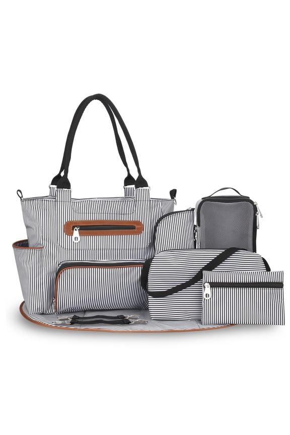 Versatile Large Capacity Mommy Bag Diaper Tote with Multiple Accessories for Outdoor Use