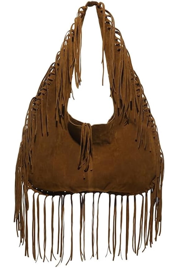 Vintage Fringe Hobo Bag with Tassel Underarm Purse Hippie Western Cowgirl Purse Tote Bag for Women