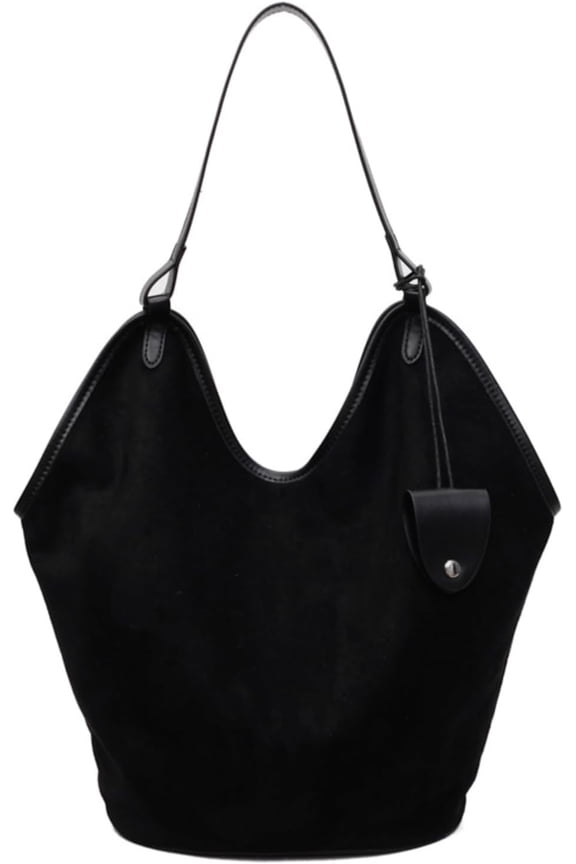 Vintage Suede-Like Hobo Bag for Women Large Capacity Tote with Pouch, Lightweight PU Leather Handbag for Casual Outings