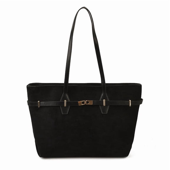 SPEKSEE Women Faux Suede Large Capacity Tote Bags with Zipper for Work & Outing