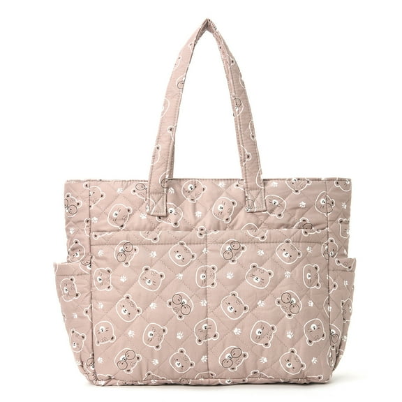 SPEKSEE Women Floral Cotton-Padded Tote Shoulder Bag Large Capacity Daily