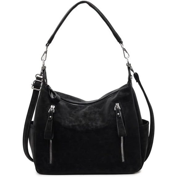 SPEKSEE Women Frosted PU Shoulder Bag with Multi Zipper Handbag Top-Handle Bag Large Capacity for Travel Shopping Daily Use