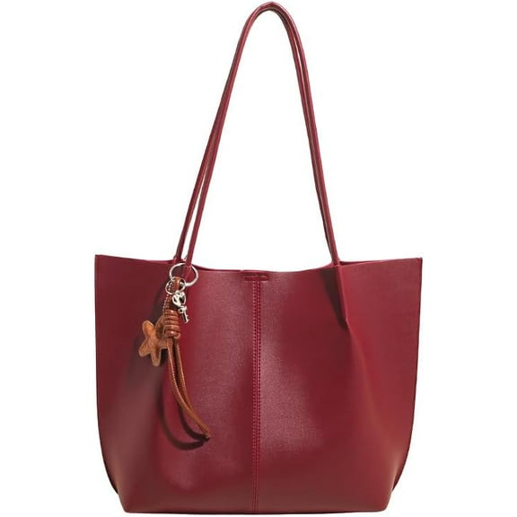 SPEKSEE Women PU Leather Large Capacity Tote Bags Top Handle Shoulder Bag Versatile Commuting Handbag for Work Shopping Travel Daily