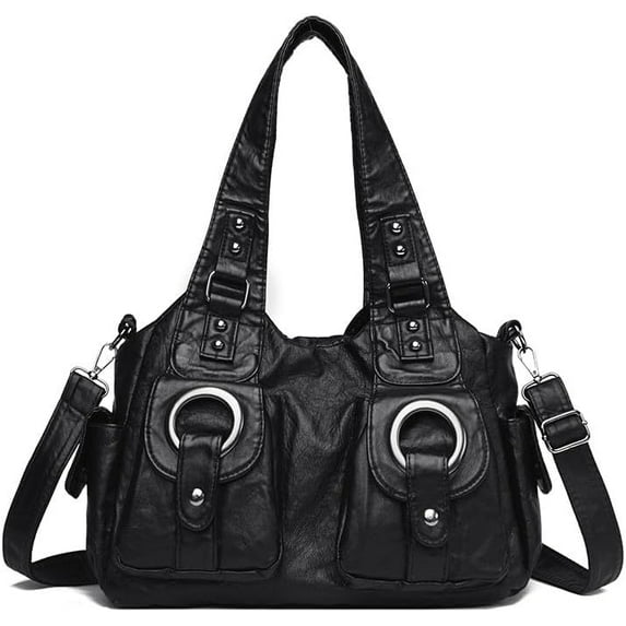 SPEKSEE Women PU Leather Solid Color Shoulder Bag with Adjustable Strap Studded Crossbody Bags for Daily Commuting Travel