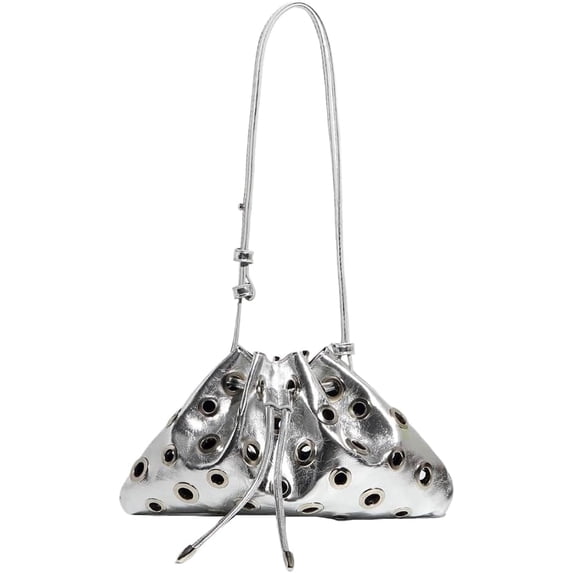 SPEKSEE Women Rivet Bucket Handbag Large Capacity Metal Stud Y2k Shoulder Bag PU Leather Trendy Rivet Sling Bag Shopping Vacation Han