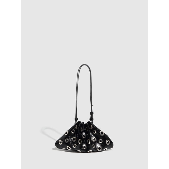 SPEKSEE Women Rivet Bucket Handbag Large Capacity Metal Stud Y2k Shoulder Bag PU Leather Trendy Rivet Sling Bag Shopping Vacation Han