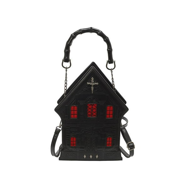 SPEKSEE Women's Gothic Style Castle Design Crossbody Bag, Creative European and American Castle Design Niche Design House Handbag, Personalized Willow Nail Cross Women's Shoulder Crossbody Bag