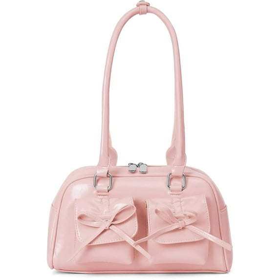 SPEKSEE Women's Retro Butterfly Handbag PU Leather Handle Underarm Purses Y2k Shoulder Bag