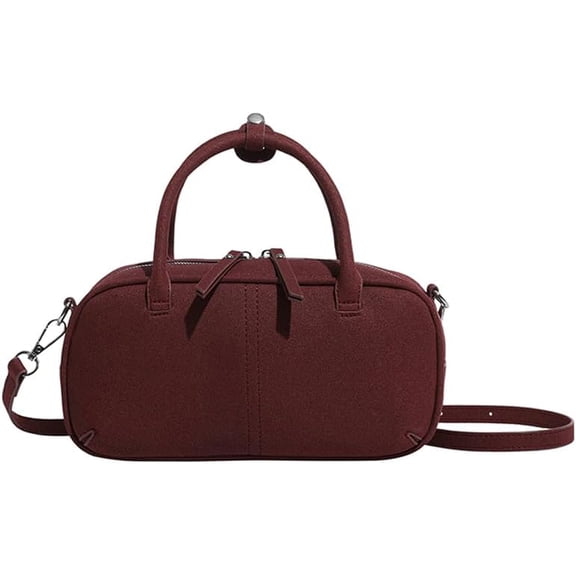 SPEKSEE Women’s Vintage PU Boston Shoulder Bag, Elegant Crossbody Bag with Top Handle, Retro Brown Fall Purse for Travel Work