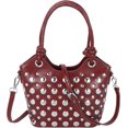 thumbnail image 1 of SPEKSEE Y2K Rivet Mini Bucket Handbag for Women, Retro Punk Silver Studded Top Handle Tote Bag, Detachable Strap Crossbody Shoulder Bag, Trendy Casual Streetwear Purse, 1 of 7