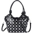 thumbnail image 1 of SPEKSEE Y2K Rivet Mini Bucket Handbag for Women, Retro Punk Silver Studded Top Handle Tote Bag, Detachable Strap Crossbody Shoulder Bag, Trendy Casual Streetwear Purse, 1 of 8