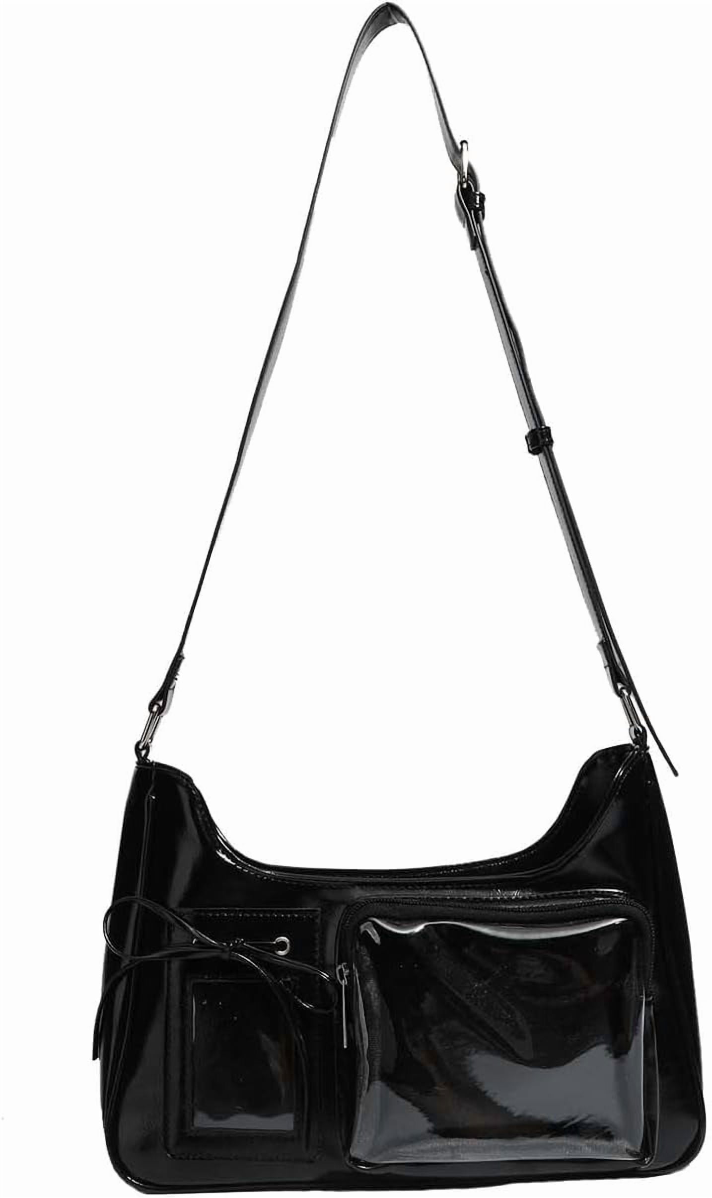 SPEKSEE Y2k Fashion Shoulder Bag Kawaii Lolita Ita Bag Badge Display Bag with Two Transparent Display Windows