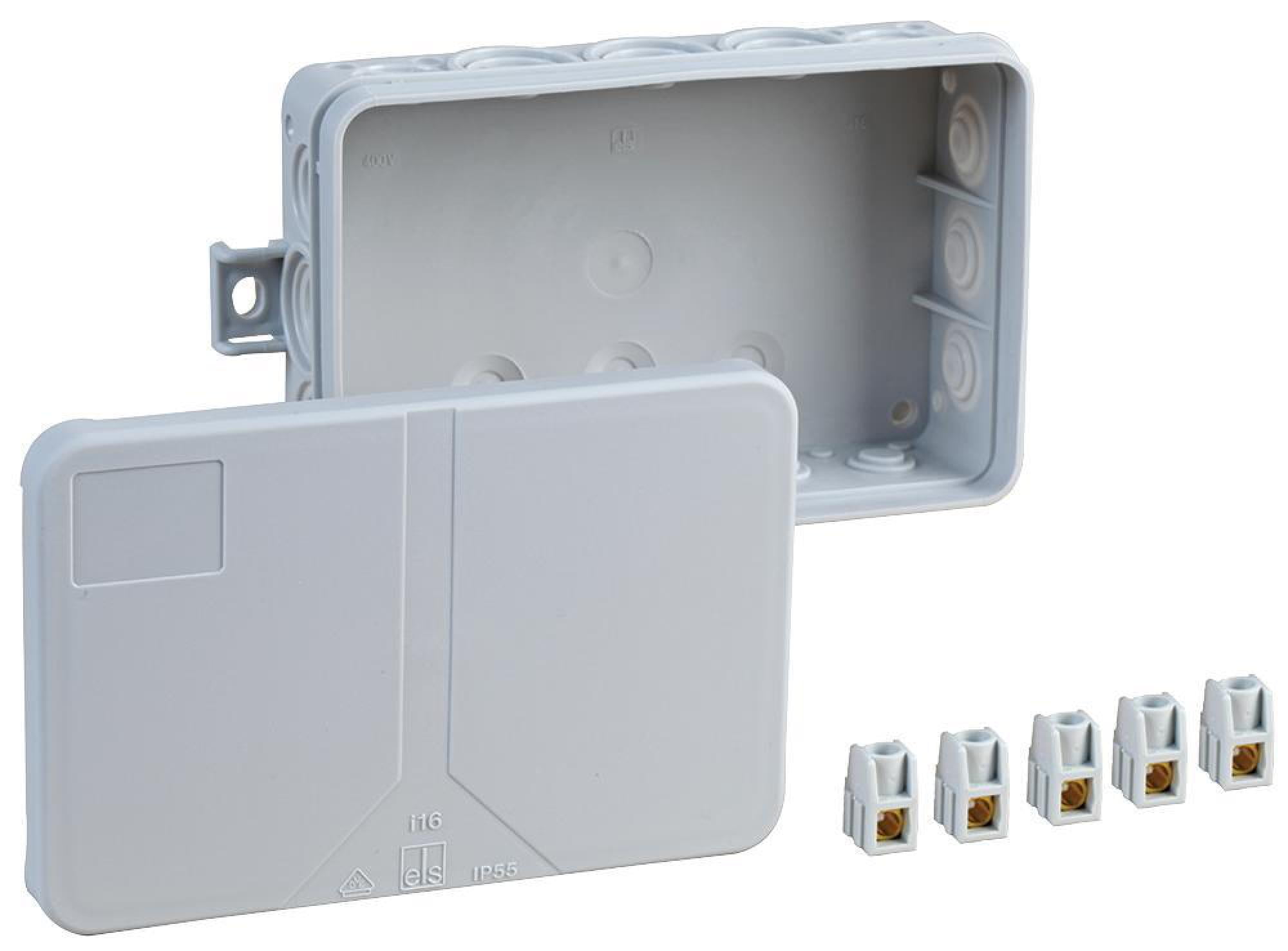 SPELSBERG - IP55 Grey Junction Box (130x85x37mm)