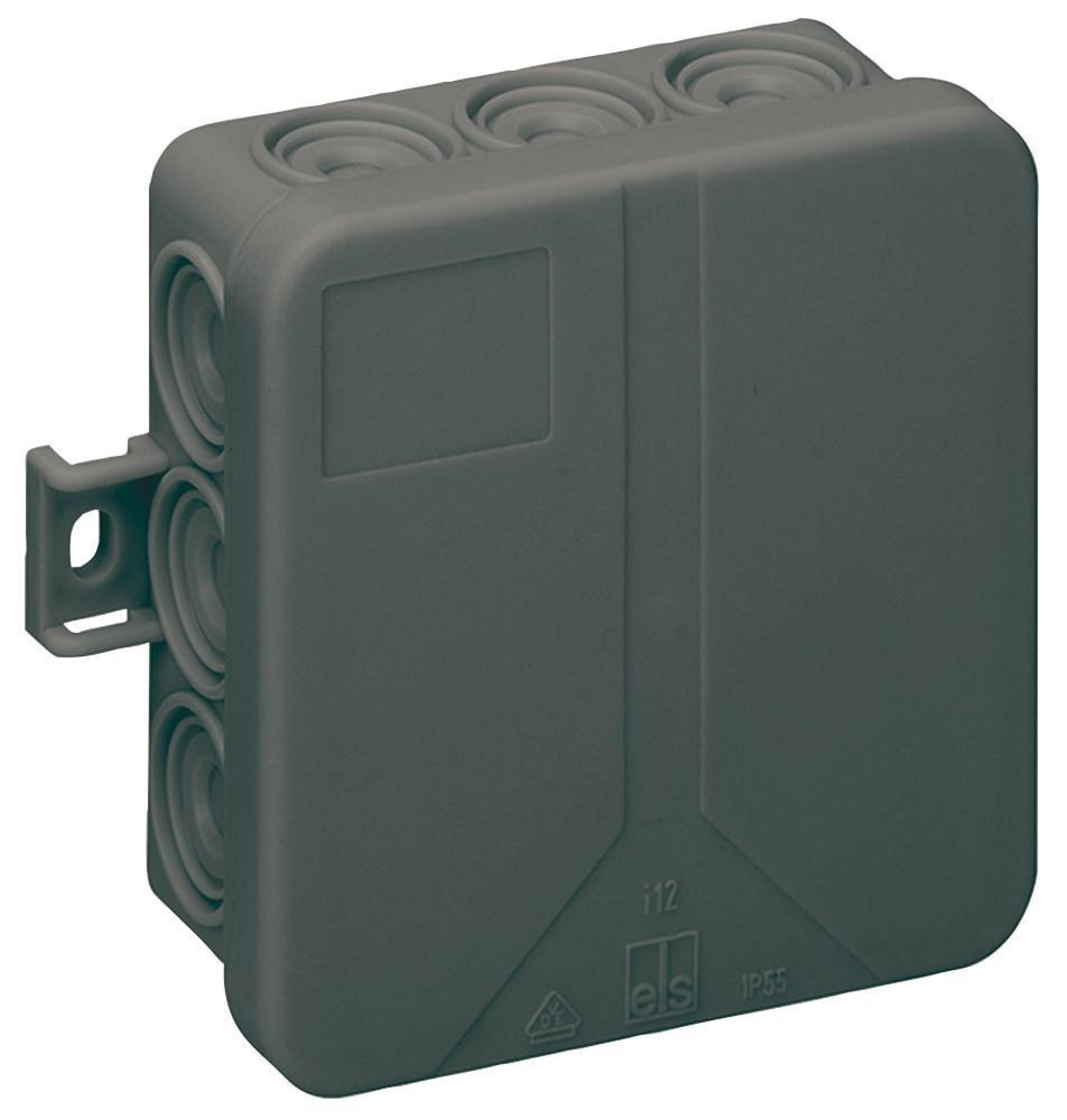 SPELSBERG - IP55 Junction Box, Black, 85x85x37mm