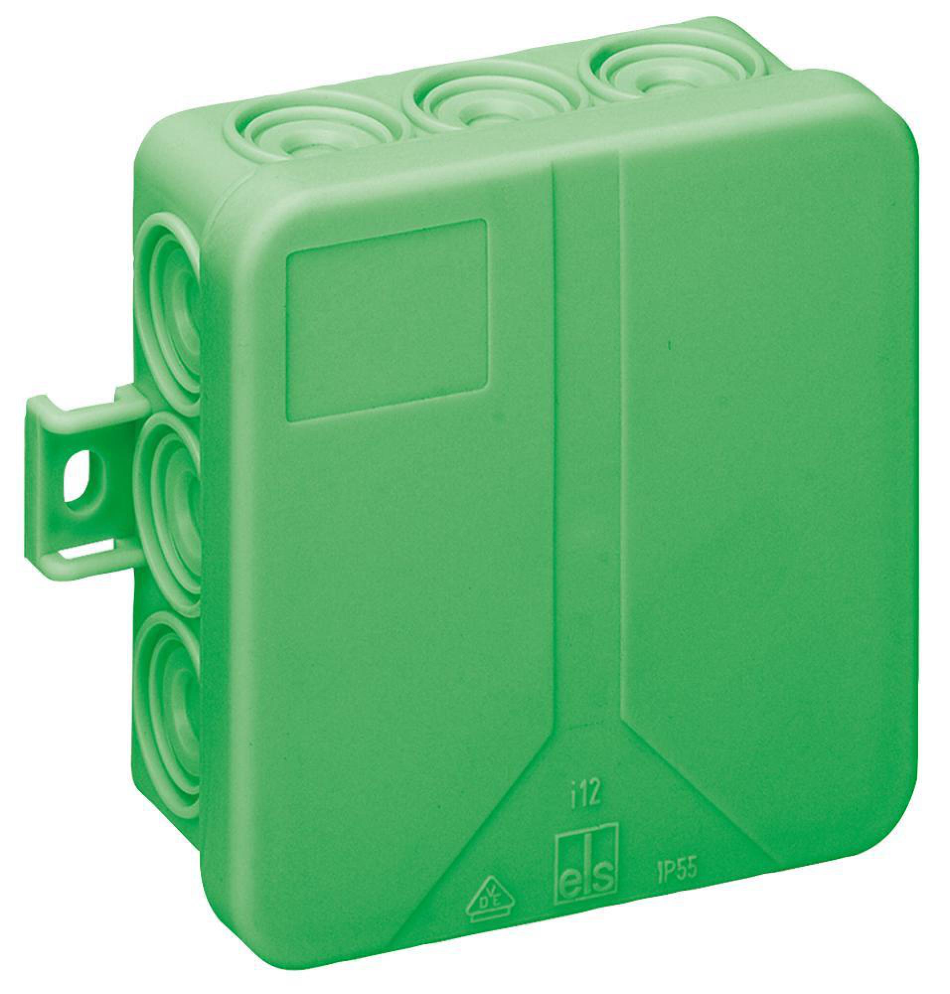 SPELSBERG - IP55 Junction Box, Green, 85x85x37mm