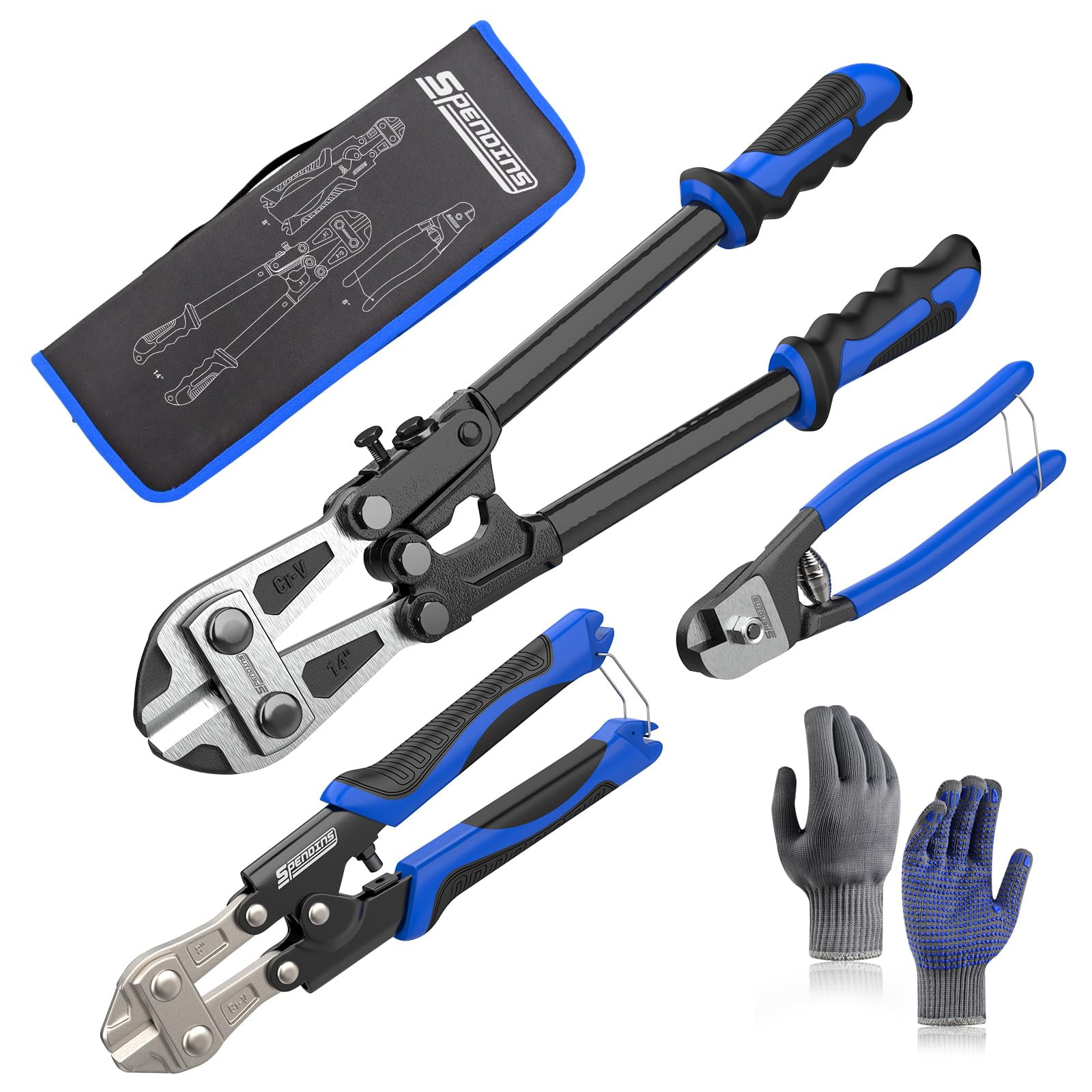 SPENDINS 3-Piece Bolt Cutter Set, 14