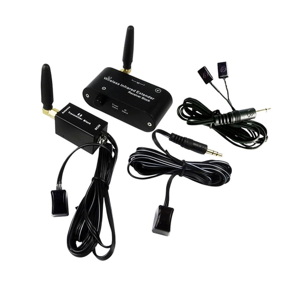 SPENFiLY Remote Control Wireless Repeater-Dual Eye IR Emitter Remote Repeater System Kit WL-E2