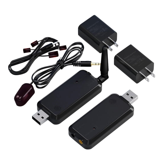 SPENFiLY Wireless Infrared Remote Control Extender, Infrared Repeater Kit, Infrared Remote Control Wireless Connection Home Appliances Compatible with Multiple Infrared Devices (Control of 4 Devices)