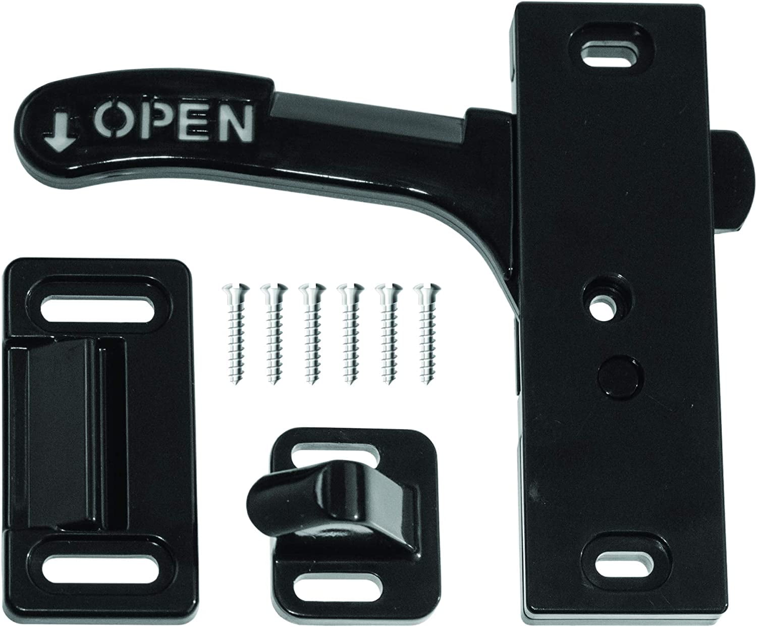 RV Screen Door Latch Kit with Screws for Camper Motorhome or Travel Trailer (Left
