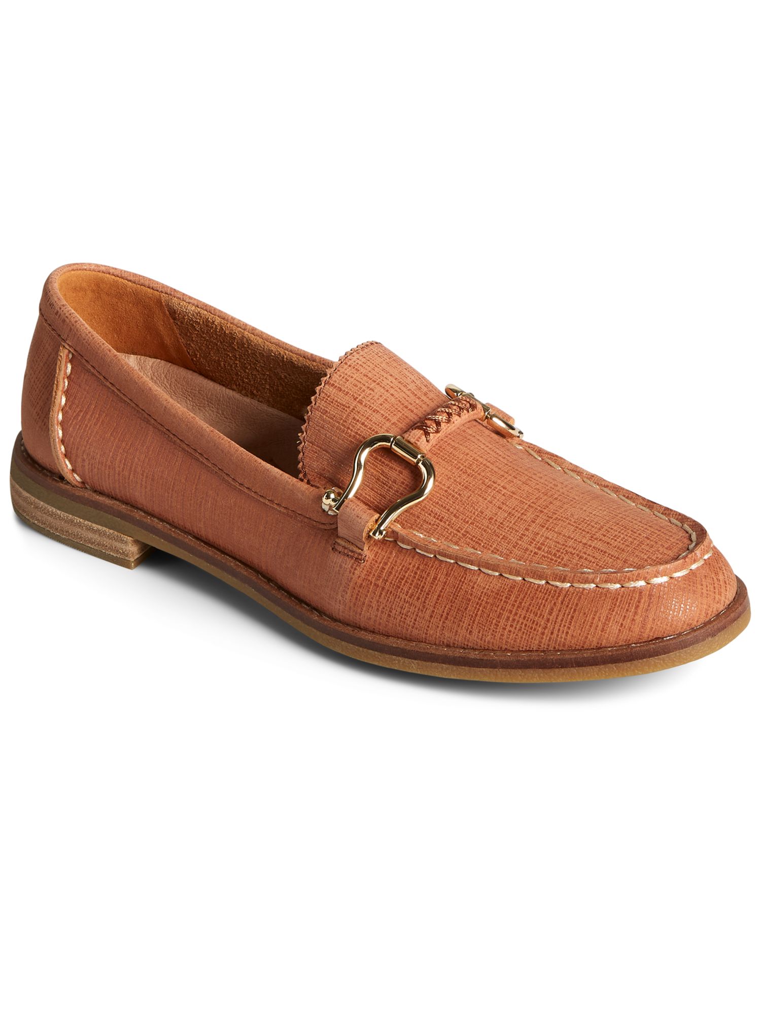 SPERRY Womens Beige Arch Support Cushioned Seaport Penny Round Toe Slip