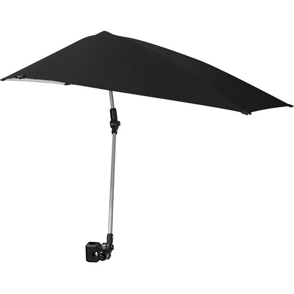 SPF 50+ Sun Block Versa-Brella Umbrella, Universal Clamp Mount Adjustable Outdoor Sun Shade, Portable UV Protection Outdoor Accessory
