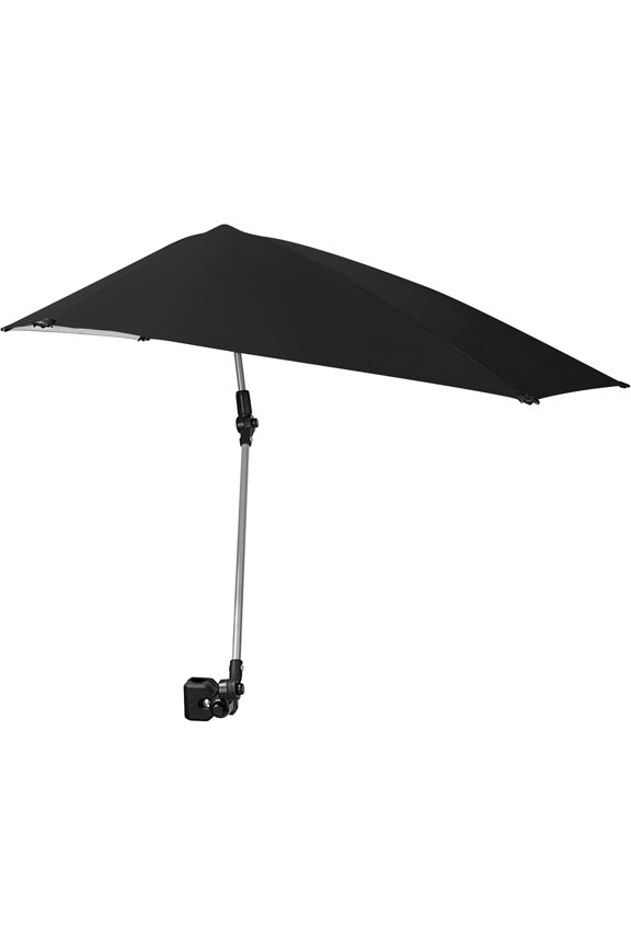 SPF 50+ Sun Block Versa-Brella Umbrella, Universal Clamp Mount Adjustable Outdoor Sun Shade, Portable UV Protection Outdoor Accessory