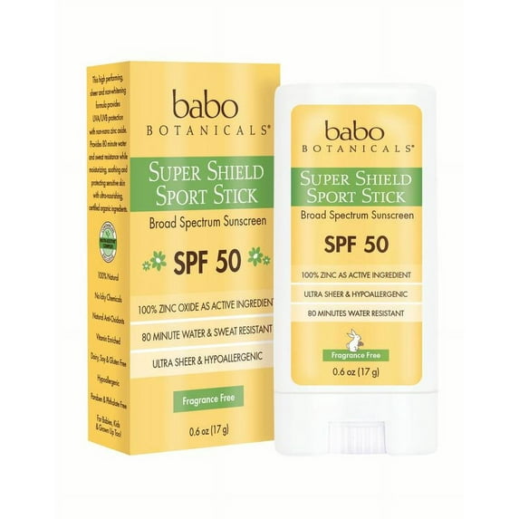SPF 50 Super Shield Sport Stick Sunscreen, Fragrance Free