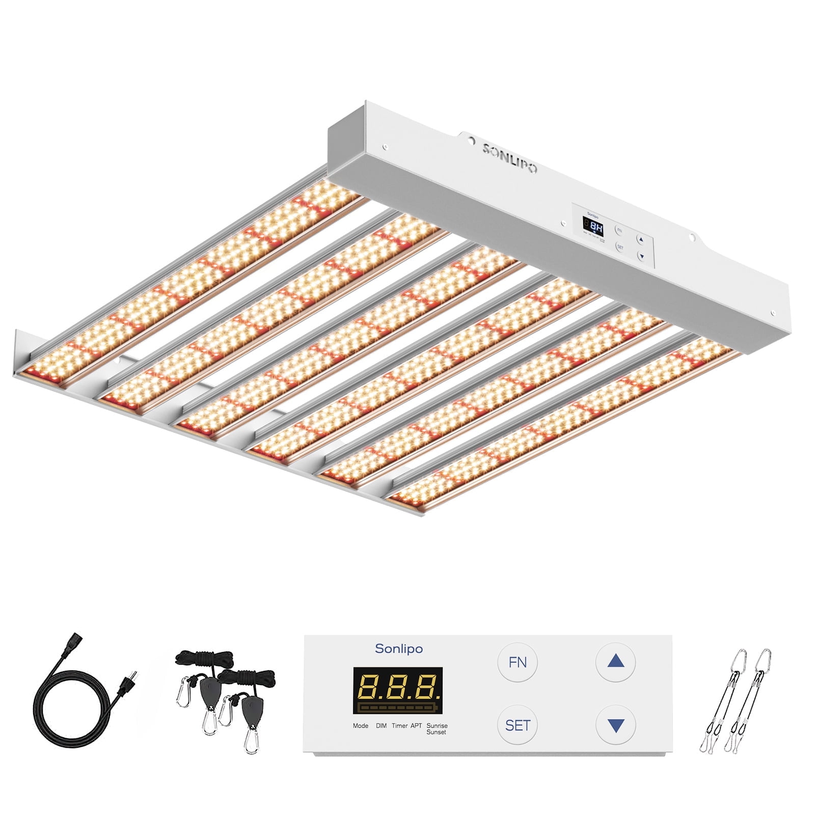 JideTech 20.90'' 200W LED Spectrum Indoor Grow Lights, 6000K