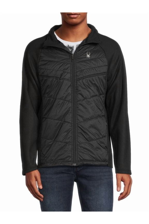 SPFGM193 SPYDER MEN'S NOVA LOGO JACKET - BLACK - SIZE M