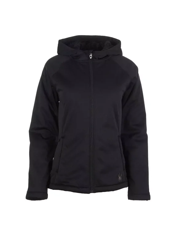 SPFGM215 SPYDER WOMEN'S SHERPA SOFTSHELL JACKET BLACK SIZE LARGE
