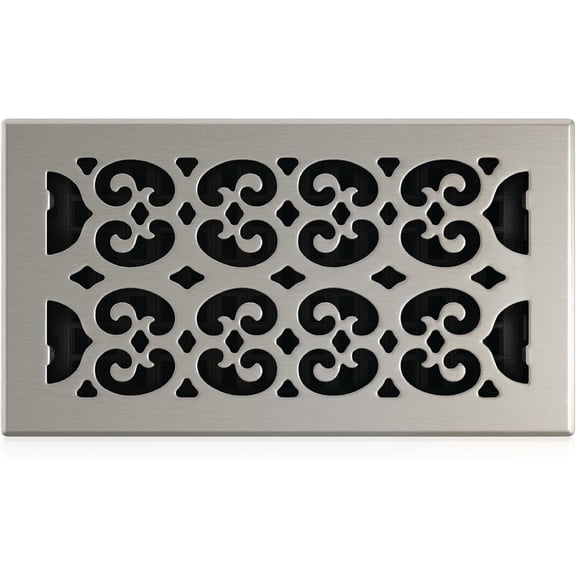 SPH612-NKL Floor Register, 6x12, Nickel Finish
